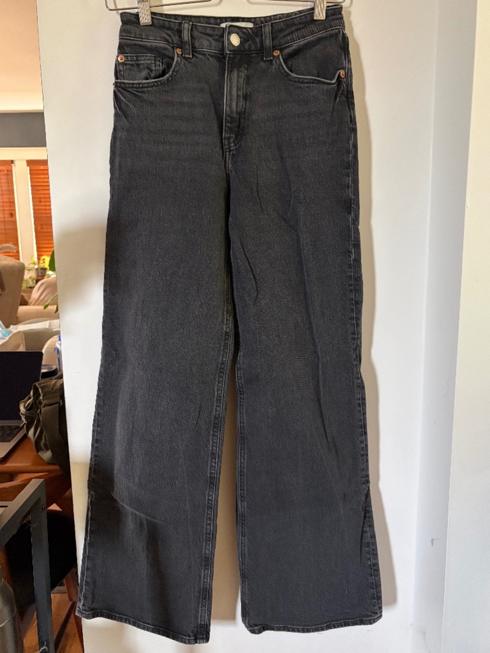 H&M Black Wide Leg Jeans